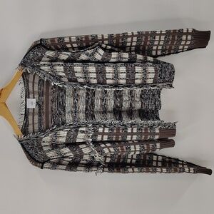 CAbi Style 4097 Classic Fringe Open Cardigan Medium